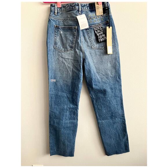 Ksubi Chlo Wasted Klub Trashed High Rise Straight Ankle Jeans 28. NWT - Picture 9 of 10